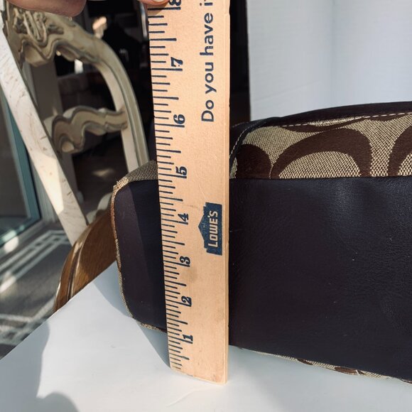 COACH Classic C Leather Fabric Purse Handbag Pocketbook Really $? - Picture 8 of 16